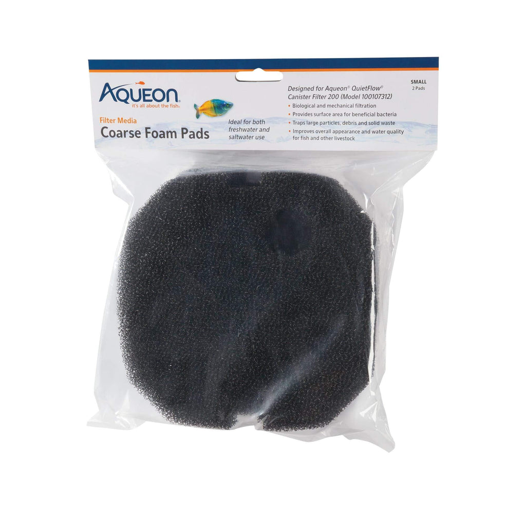 [Australia] - Aqueon QuietFlow Coarse Foam Pads, Small, Pack of 2 