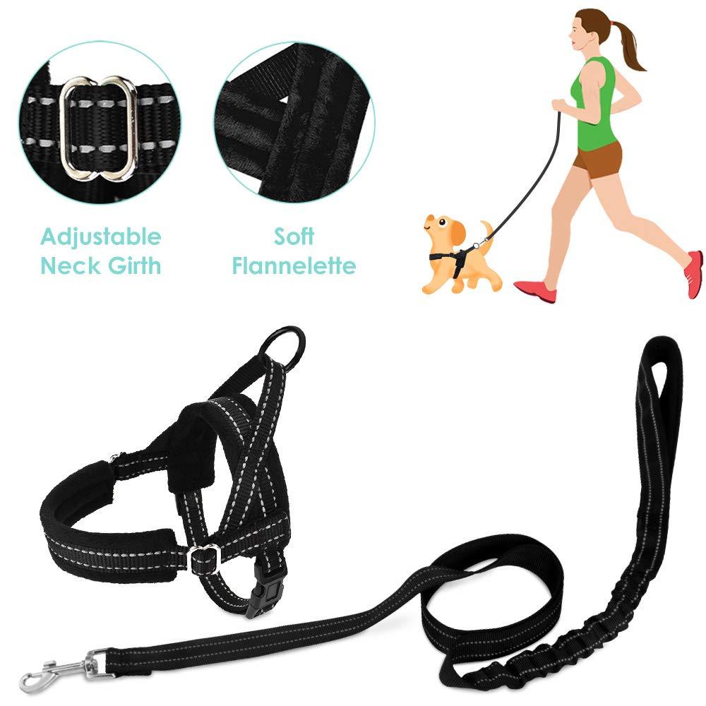 [Australia] - SlowTon No Pull Small Dog Harness and Leash, Heavy Duty Easy for Walk Vest Harness Soft Padded Reflective Adjustable Puppy Harness Anti-Twist Pet Lead Quick Fit for Small Dog Cat Animal XX-Small Black 