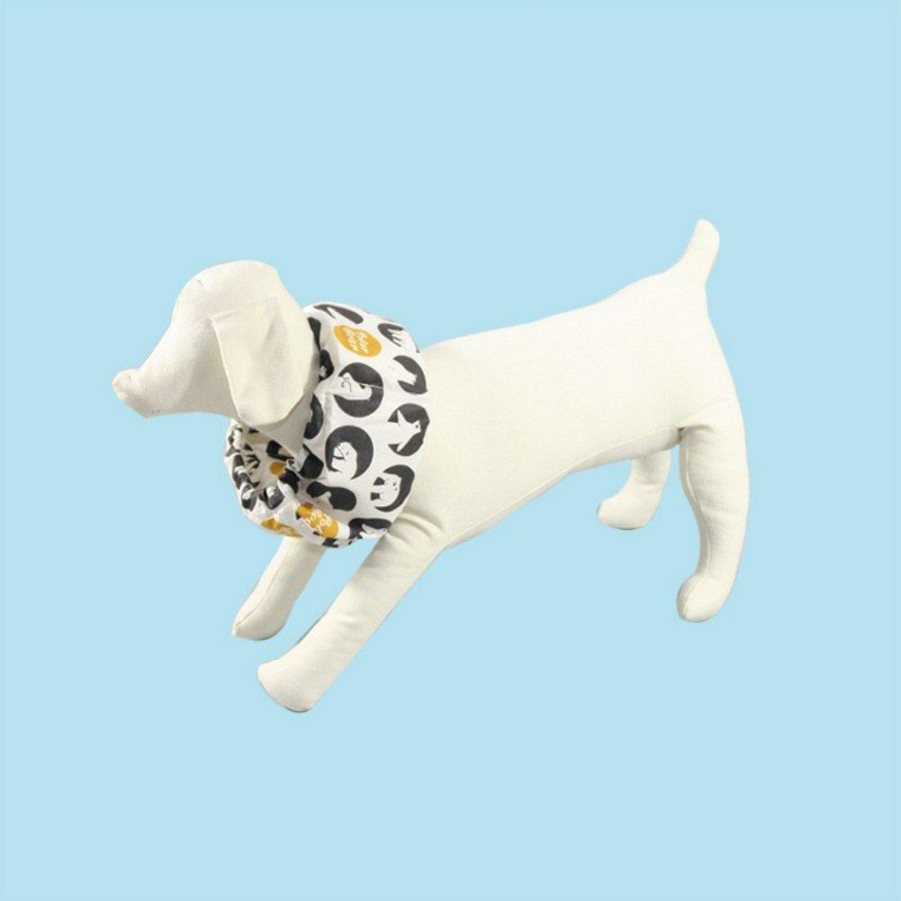 [Australia] - Stock Show Dog Cooling Bandana, Pet Dog Adjustable Ice Chill Out Collar Scarf with 5 Ice Packs for Summer White Bear 