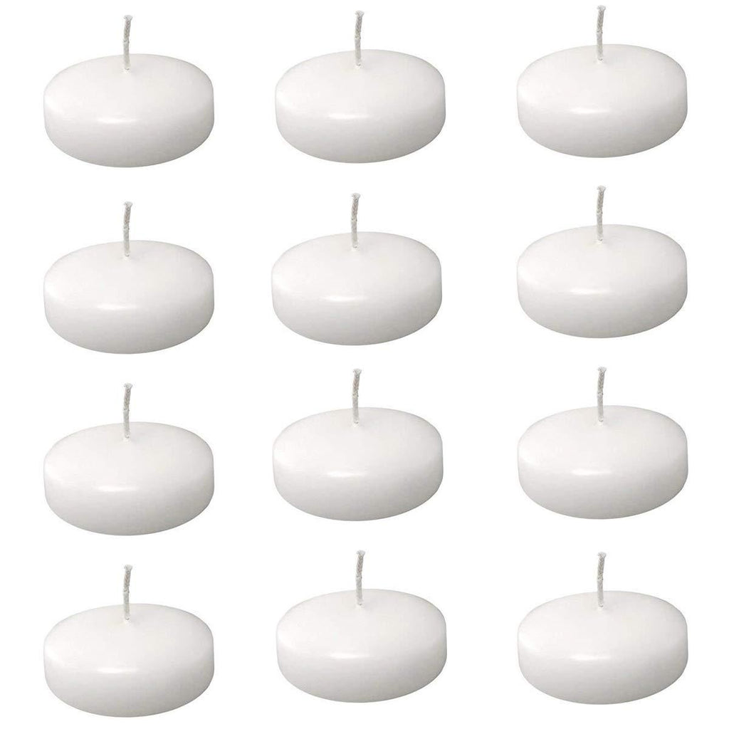 YIH 2" White Unscented Dripless Floating Tealight Shape Candles Set (24Pack) 2" Floating Candles - PawsPlanet Australia