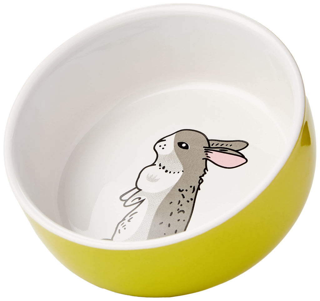 Nobby Rabbit 73751 Ceramic Dog Bowl – Green/White green/white - PawsPlanet Australia