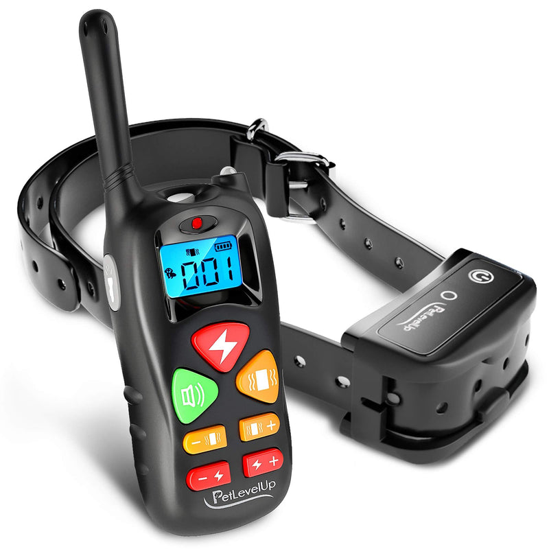 [Australia] - PetLevelUp Shock Collar for Dogs - Dog Training Collar with Remote Control 1000 feet - Rechargeable and Upgraded IP67 Waterproof Electric Collar for Large Medium Small Dogs 