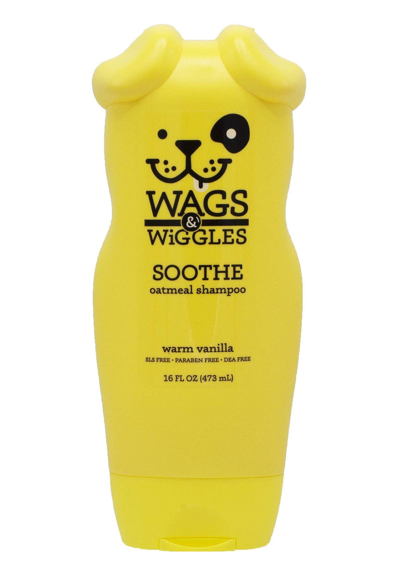 Wags & Wiggles Dog Grooming Shampoo - Dog Shampoo For Smelly Dogs, Various Scents - 16 Oz Shampoo for Dogs - Dog Grooming Supplies, Pet Shampoo, Puppy Shampoo, Dog Wash, Dog Bathing Supplies 16 Ounces Sooth Oatmeal Shampoo - PawsPlanet Australia