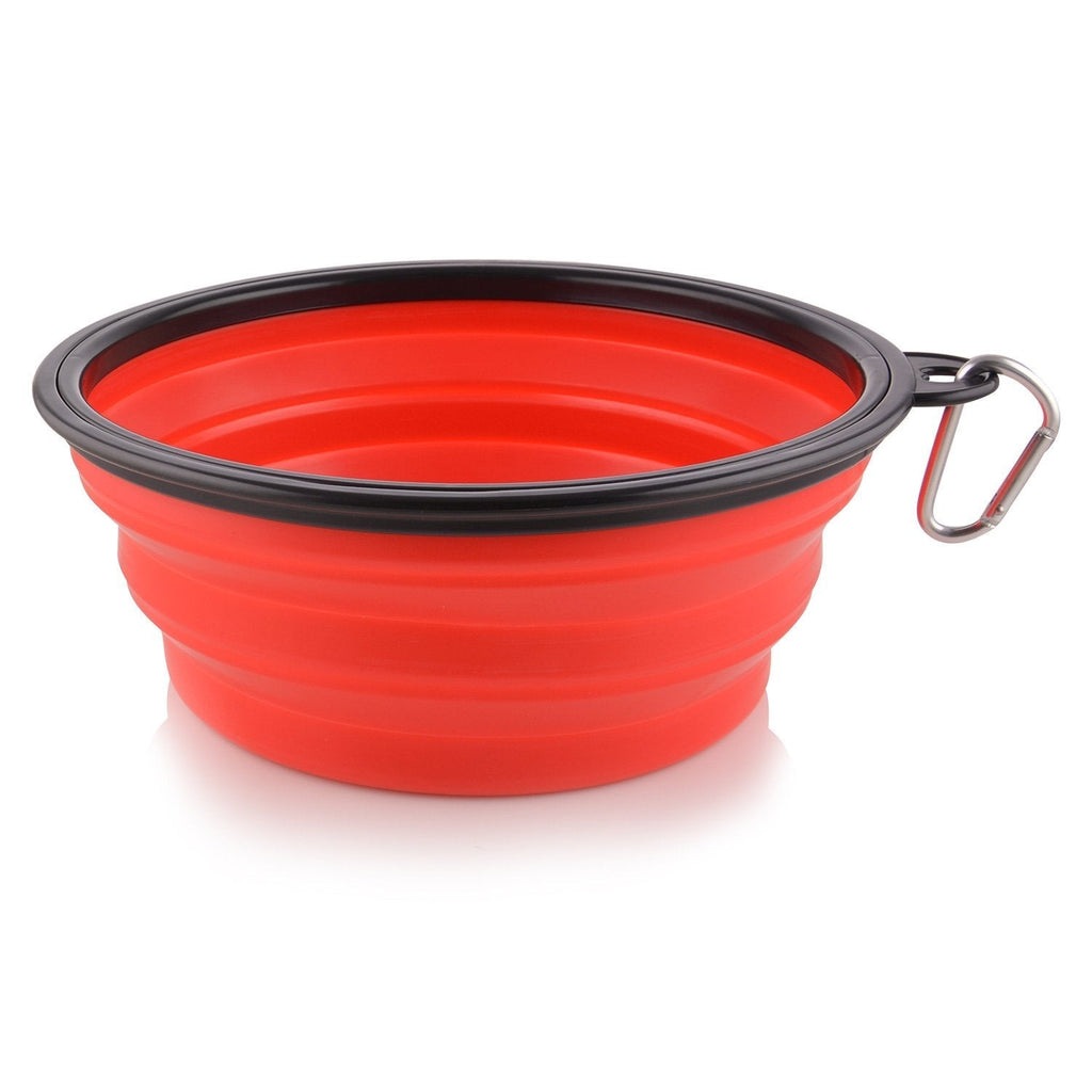 [Australia] - Guardians Extra Large Collapsible Dog Bowl, 102oz/3000ml Portable Foldable Water Bowls Food Dishes with Carabiner Clip Extra Large, 102oz 102oz-Red 