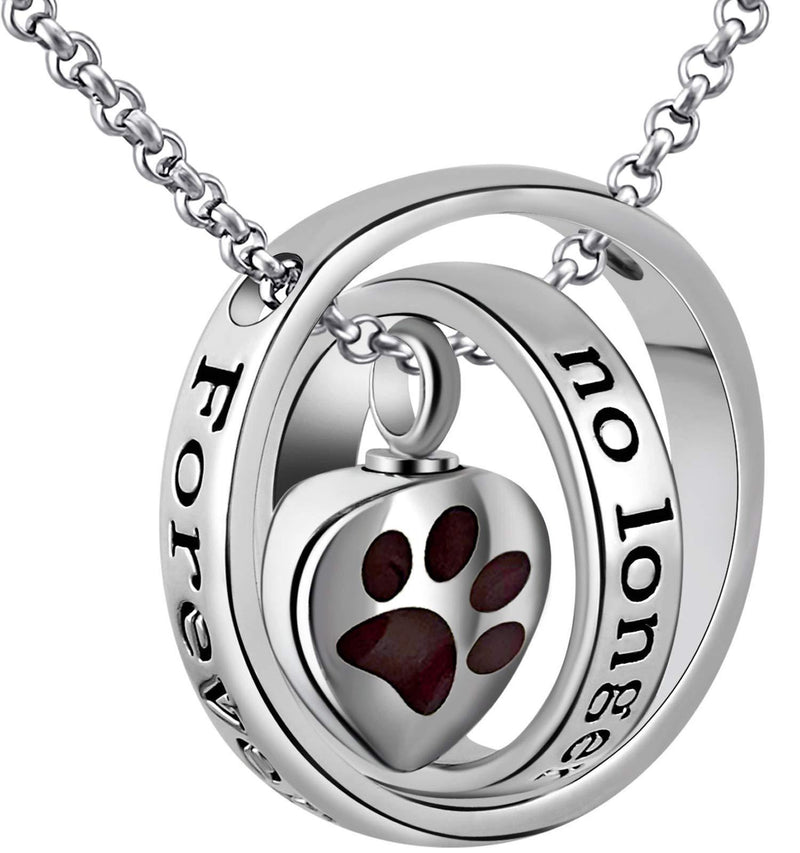 YOUFENG Urn Necklaces for Ashes No Longer by My Side Forever in My Heart Mom Dad Cremation Urn Locket Jewelry Dog pet urn necklace - PawsPlanet Australia