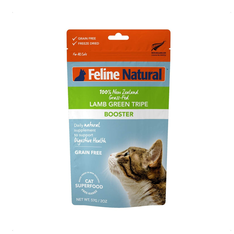 Feline Natural Grain-Free Freeze Dried Cat Food Supplement, Lamb Green Tripe 2oz 2 Ounce (Pack of 1) - PawsPlanet Australia