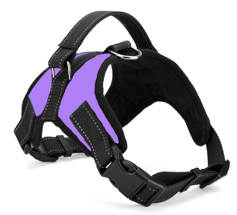 [Australia] - Lymenden No Pull Dog Vest Harness, Reflective Dog Body Padded Vest with Handle, Adjustable Dog Walking Harness Comfort Control for Small Medium Large Dogs S Purple 
