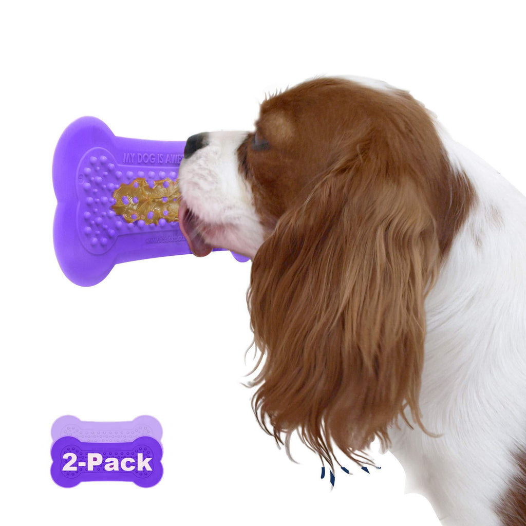 [Australia] - Perfect Curve The Original Lick Lick Pad, Dog Distraction Device Small, Purple, 2 Pack 