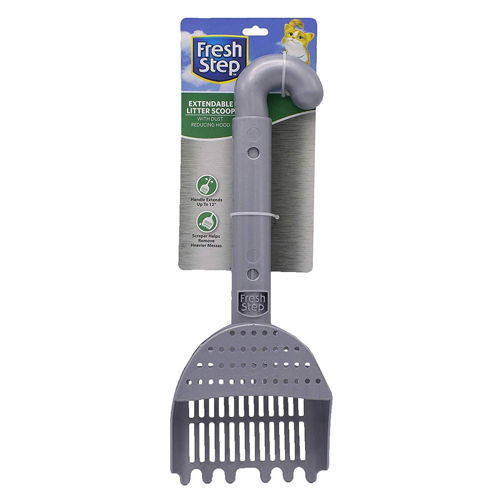 Fresh Step Litter Scoop With Extendable Handle | Cat Litter Box Scoop With Built in Scraper | Kitty Litter Accessories, Great Kitty Litter Scoop for All Cats - PawsPlanet Australia