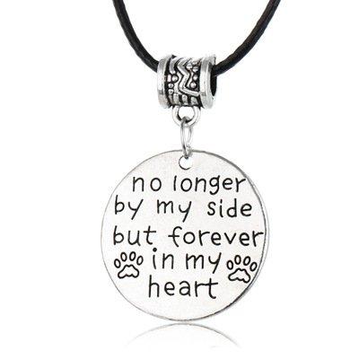 [Australia] - Memorial Necklace Jewelry Gifts No Longer by My Side But Forever in My Heart in Memory of Family Friend Pet Loss Sympathy Memorial Gift 