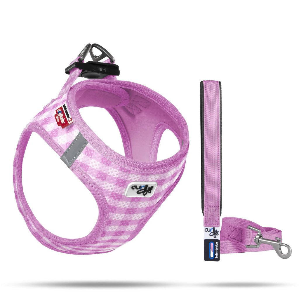 [Australia] - Curli Vest Harness Air-Mesh with Matching Leash XS rosa-caro 