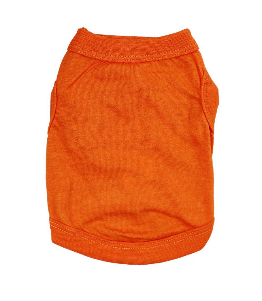 [Australia] - Alroman Dogs Shirts Orange Vest Clothing for Dogs Cats XS Dog Vacation Shirt Male Female Dog Clothing Puppy Summer Clothes Girls Boys Cotton Summer Shirt Small Dog Cat Pet Clothes Vest T-shirt Apparel Pure Orange 