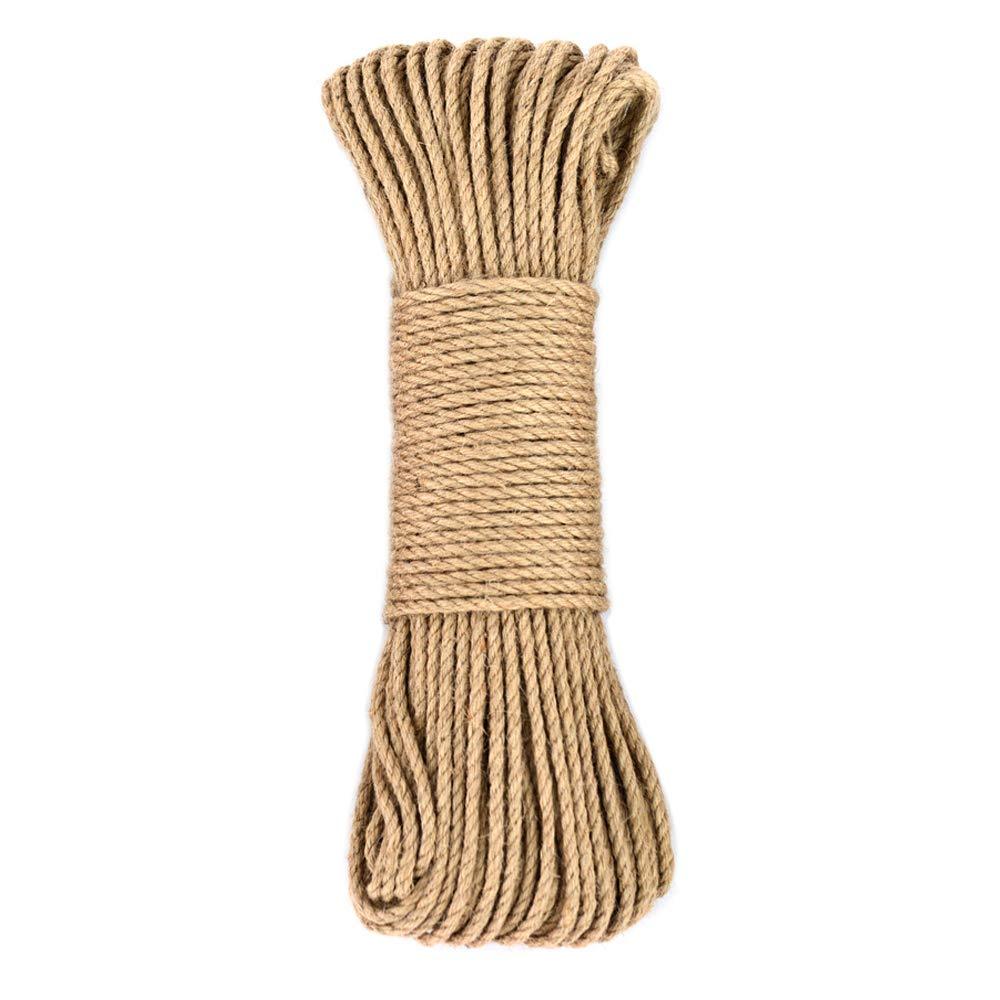 [Australia] - Amakunft Hemp Rope for Cat Tree and Tower, DIY Cat Scratcher Sisal Rope for Cat Scratching Post Tree Replacement, Playing Flexible Scratching Pad 0.25inch x 33ft 