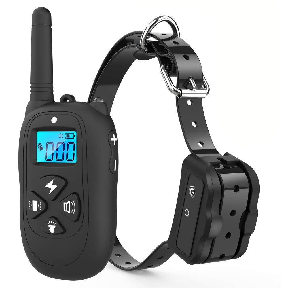 [Australia] - Vanleng Dog Training Collar with Remote 1800ft Rechargeable IP7 Waterproof Shock Anti Bark E-Collar Tone/Vibration/Shock Modes for Small Medium Large Dogs, NO Hurt For 1 dog 