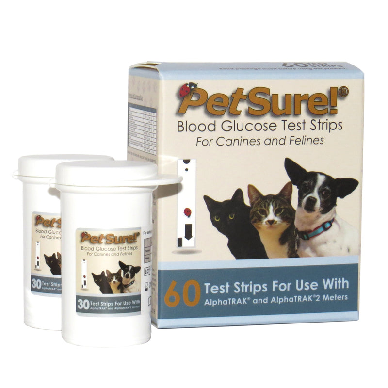 PetSure! Test Strips 60ct - Blood Glucose Testing for Cats and Dogs - Works with AlphaTrak and AlphaTrak2 Meters - PawsPlanet Australia