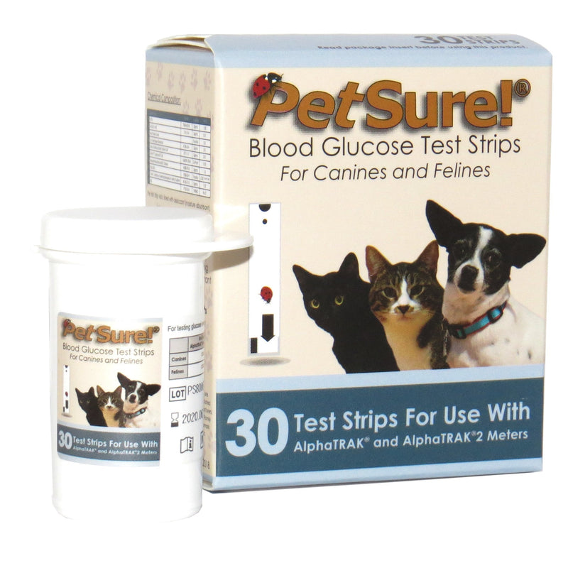 PetSure! Test Strips 30ct - Blood Glucose Testing for Cats and Dogs - Works with AlphaTrak and AlphaTrak2 Meters - PawsPlanet Australia