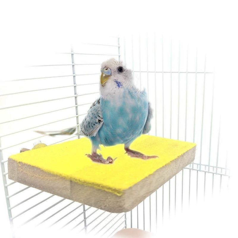 [Australia] - Bird Wood Perch Stand Rough Sand Parrot Colorful Platform Toy Chew Bite Paw Grinding for Macaw African Grey Budgies Parakeet Cockatiel Conure Lovebird Finch Cage Accessories (Random Color) Style B 