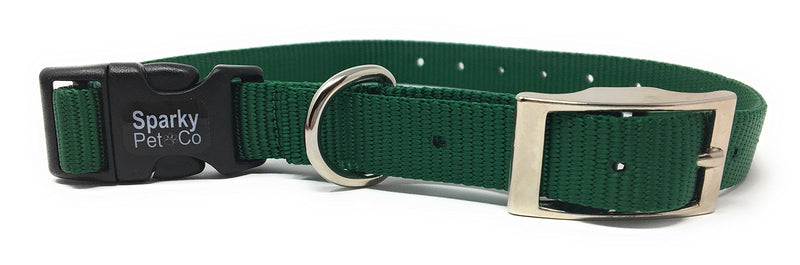 [Australia] - Sparky Pet Co3/4 Nylon Quick Snap Double Buckle Replacement Strap for All E Collar Systems (Green) 