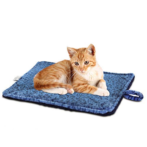 Marunda Self-Warming Cat Bed ,Super Soft Dog Bed Crate Bed Blanket, Self Heating Cat Pad, Thermal Cat and Dog Warming Bed Mat. S - 22" * 15" - PawsPlanet Australia