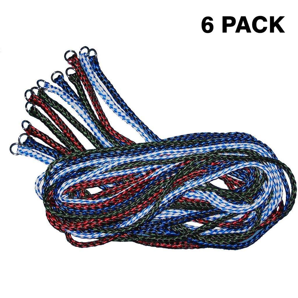 [Australia] - Durable Braided Poly Dog Slip Leads, Animal Control Kennel 5 FT Slip Leads, Strong Leashes for Dogs, Grooming, Shelter, Rescues, Vet, Veterinarian, Doggy Daycare or Pet Training 6 Pack 