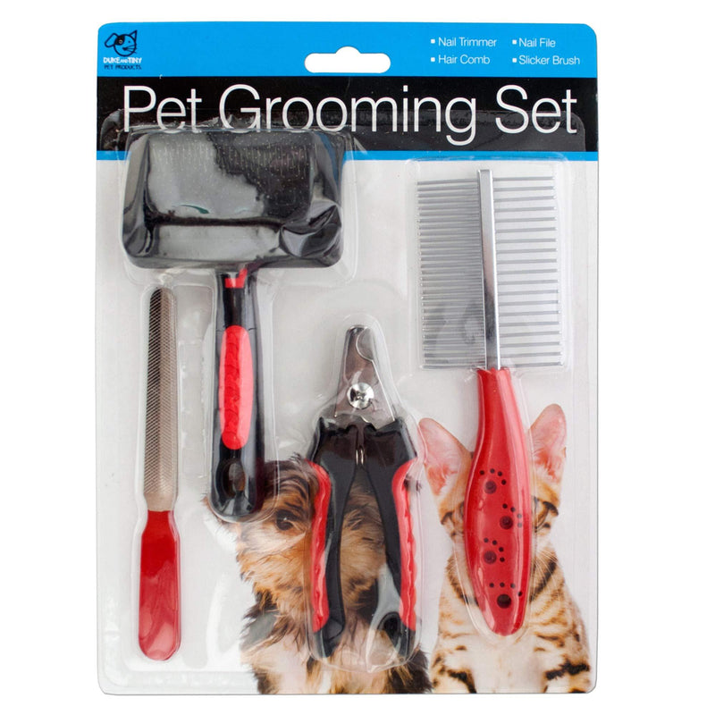 [Australia] - Dog Grooming Kit, Safety Round Tip, 4 in 1 Cat Dog Grooming Scissors Set, 