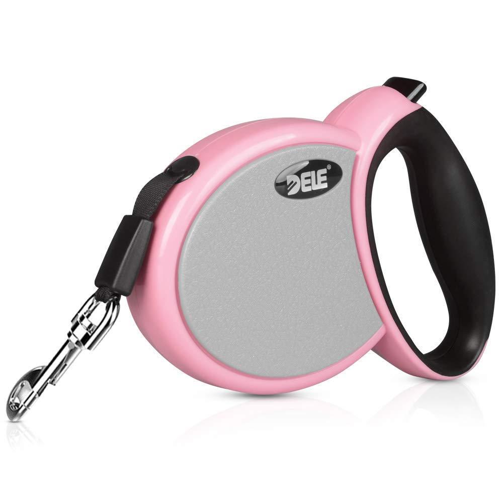 [Australia] - Pet forever Retractable Dog Leash,10ft and 13ft Heavy Duty Nylon Tape for Small/Medium/Large Dogs Up to 60 lbs, 360°Tangle-Free Walking Puppy Leash,One Button Brake and Lock,Blue or Pink 