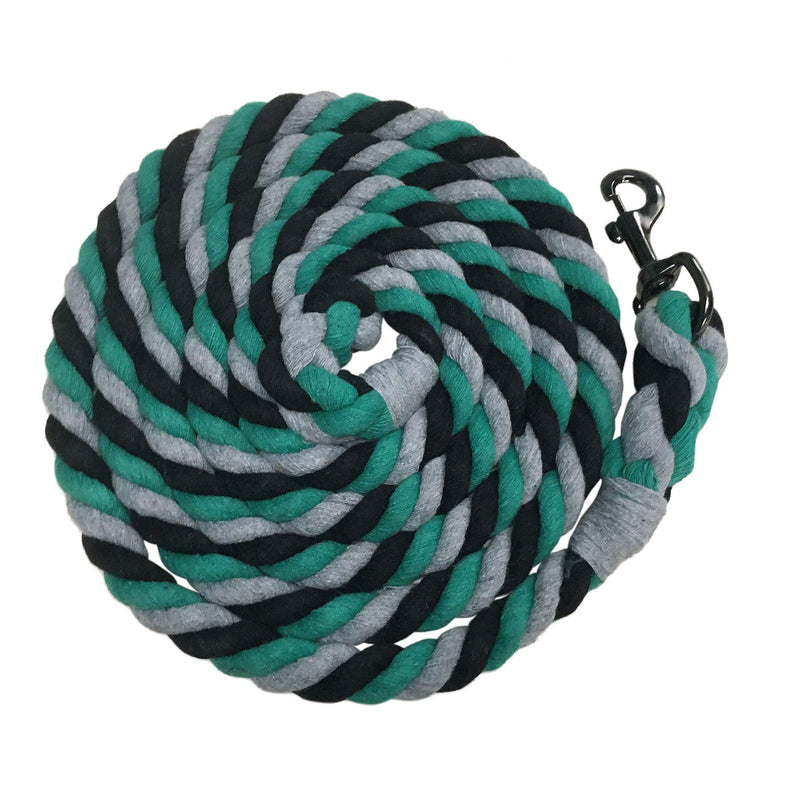 Kensington Horse Lead Rope Extra-Durable 10Ft. Heavy Super-Strength Ballistic Nylon Triple Colored Lead Rope for Horses Perfect for Training Black Ice - PawsPlanet Australia