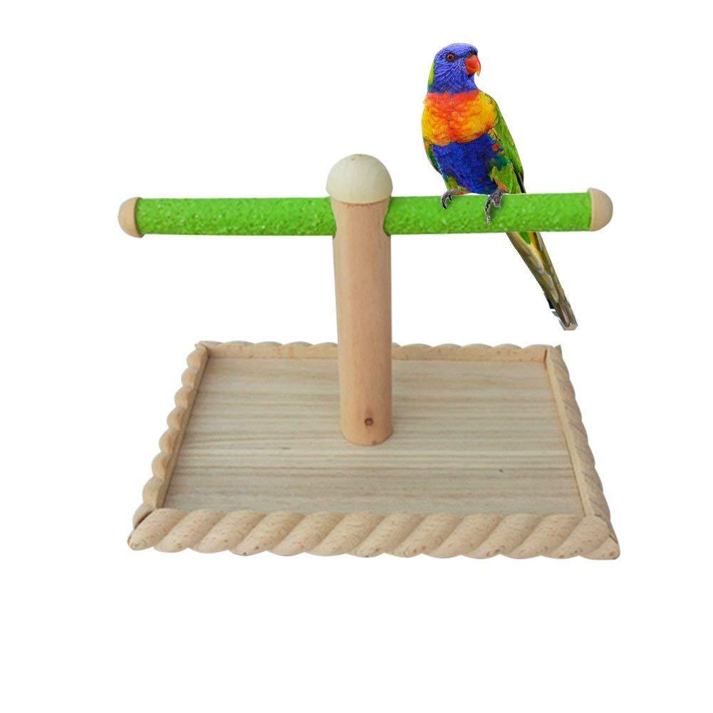 [Australia] - Litewood Parrot Standing Perches Training Bird Play Stand Birdcage Play Gym for Electus Cockatoo Parakeet Conure Cage Accessories Exercise Toy Multicolour 