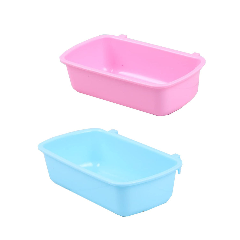 Small Animal Feeder Bowl Basic Dish Covenient Hanging Cups - 2 Pack Bath Food Water Bowls for Birds Hamsters Mice Rats Small Pets - PawsPlanet Australia