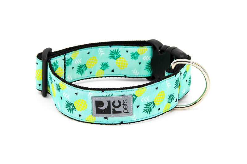 RC Pets 1 1/2" Wide Adjustable Dog Clip Collar Pineapple Parade Medium - PawsPlanet Australia
