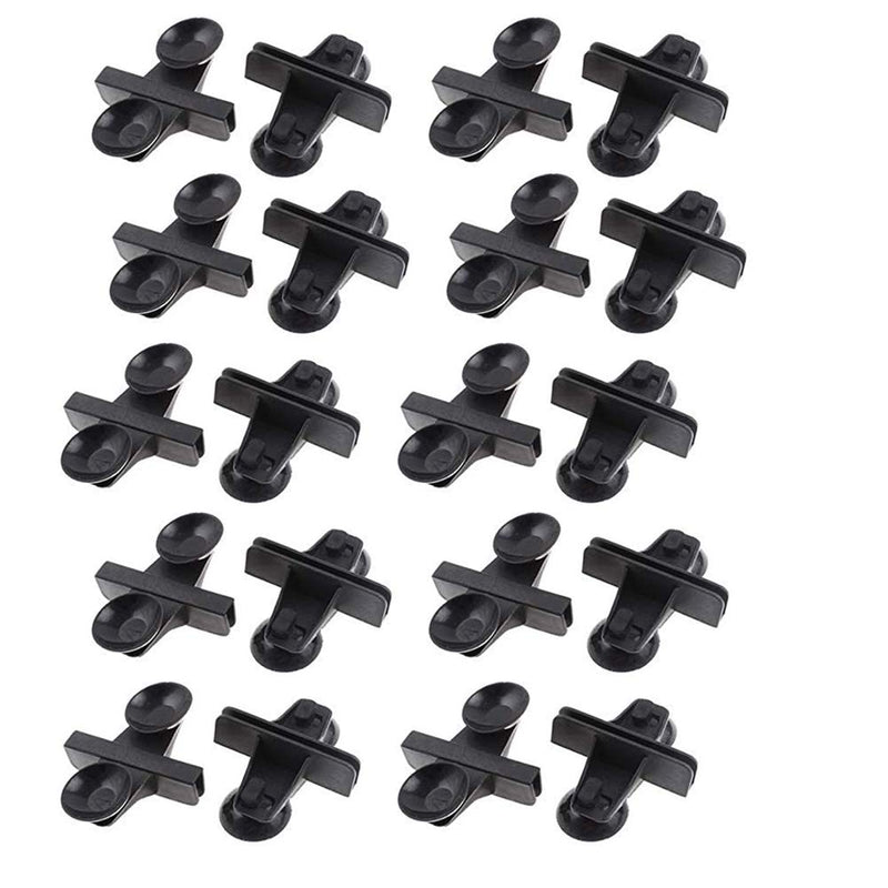 Dahszhi Aquarium Fish Tank Divider Suction Cup Plastic Sheet Holder Black - 20pcs - PawsPlanet Australia