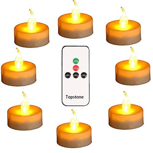 Topstone Led Tealight Candles with Remote and Timer,Warm Yellow Flameless Candles ,Big Capacity Battery Operated Tea Light,Best for Wedding and Festival Decoration,Pack of 12 - PawsPlanet Australia