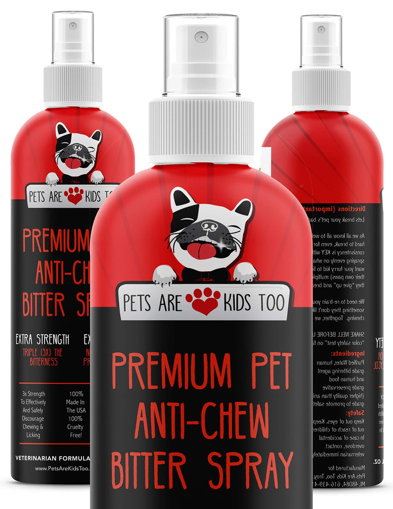 [Australia] - Anti Chew Dog Training Spray: No Chew Bitter Spray and Pet Deterrent for Dogs and Cats - Behavior Correction to Stop Chewing and Licking - Safe for Furniture, Paws and Bandages - 8 Oz 1 Bottle 