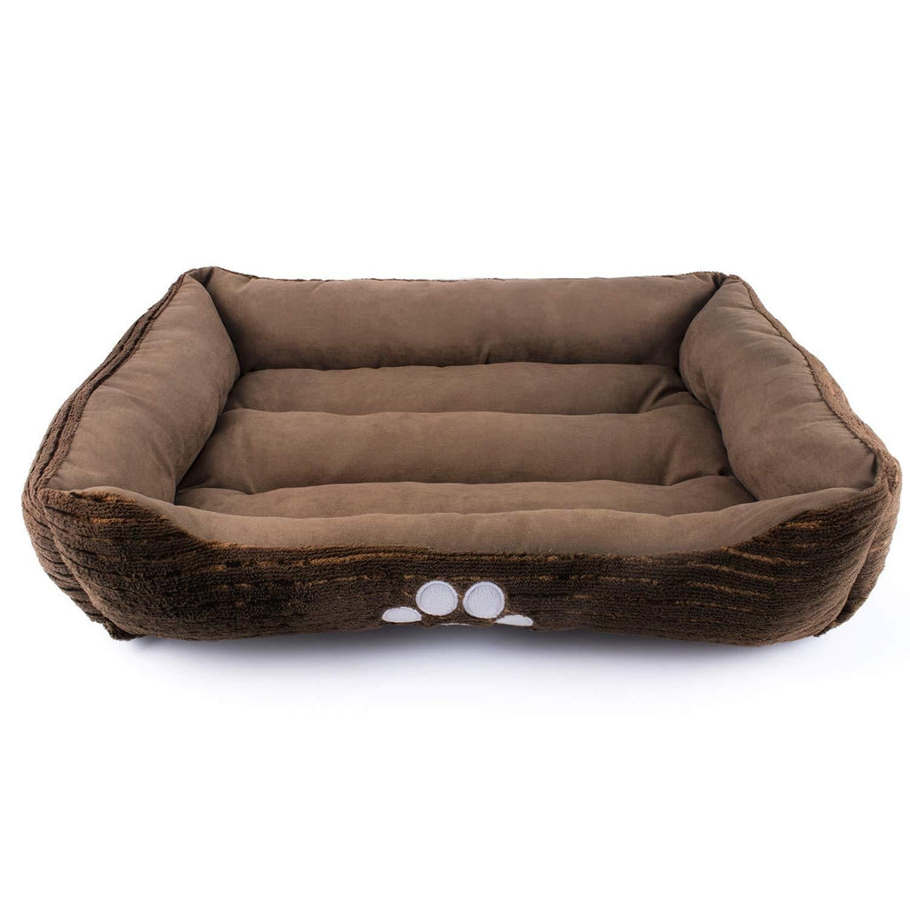[Australia] - Petper Pet Self-Warming Bed, Dog Sofa Bed Paw Print Medium 
