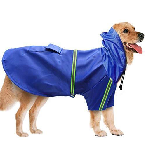 [Australia] - SAYGOGO-- Pet Raincoat /Ajustable Pet Fashion Waterproof Clothes / PU Waterproof Raincoat /Lightweight Rain Jacket Poncho  Hoodies for Small Medium 