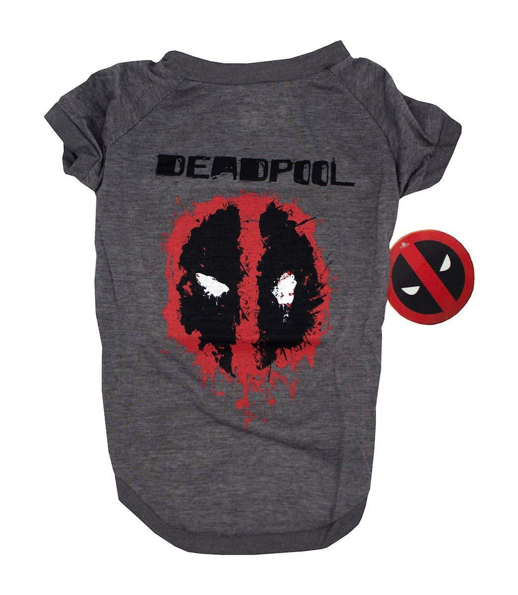 [Australia] - Deadpool Tee For Dogs | Marvel Comics Deadpool Logo T-Shirt for All Dogs | Dog T Shirt Available in Multiple Sizes and Styles, Comfortable and Soft Pet Clothes X-Small 