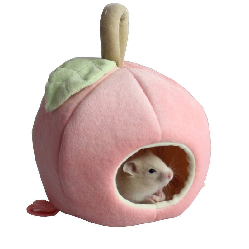[Australia] - ANIAC Pet Winter Hanging Fruit House Hammock Warm Bed Nest Accessories for Hamster Guinea Pig Hedgehog Chinchilla Hamster Hedgehog Chinchilla and Small Animals Pink 