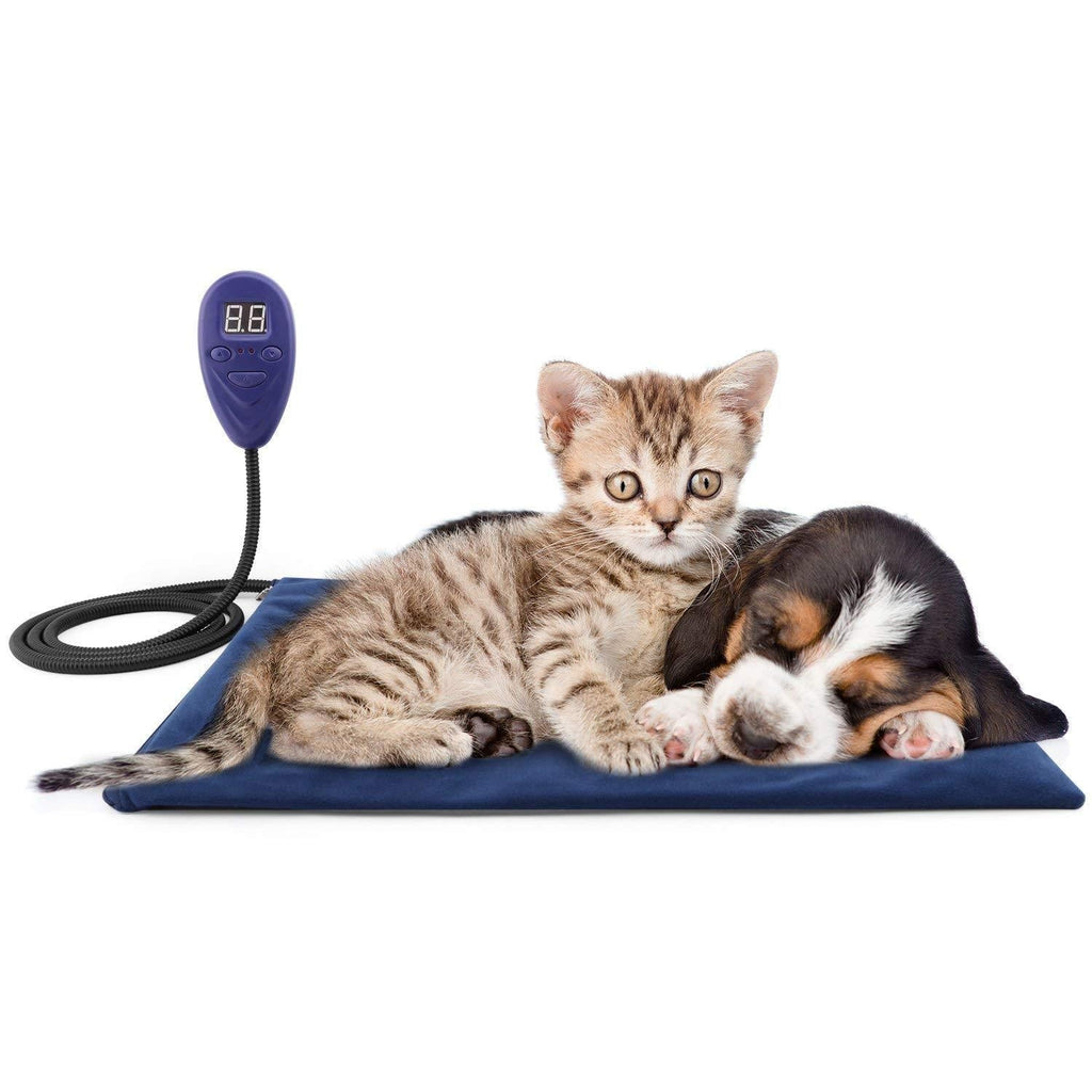 [Australia] - Petilleur Pet Heating Pad Electric Anti-bite Warm Heated Pet Mat for Dogs and Cats with 7 Level Adjustable Temperature (US Plug) 1:1, 28 inch 