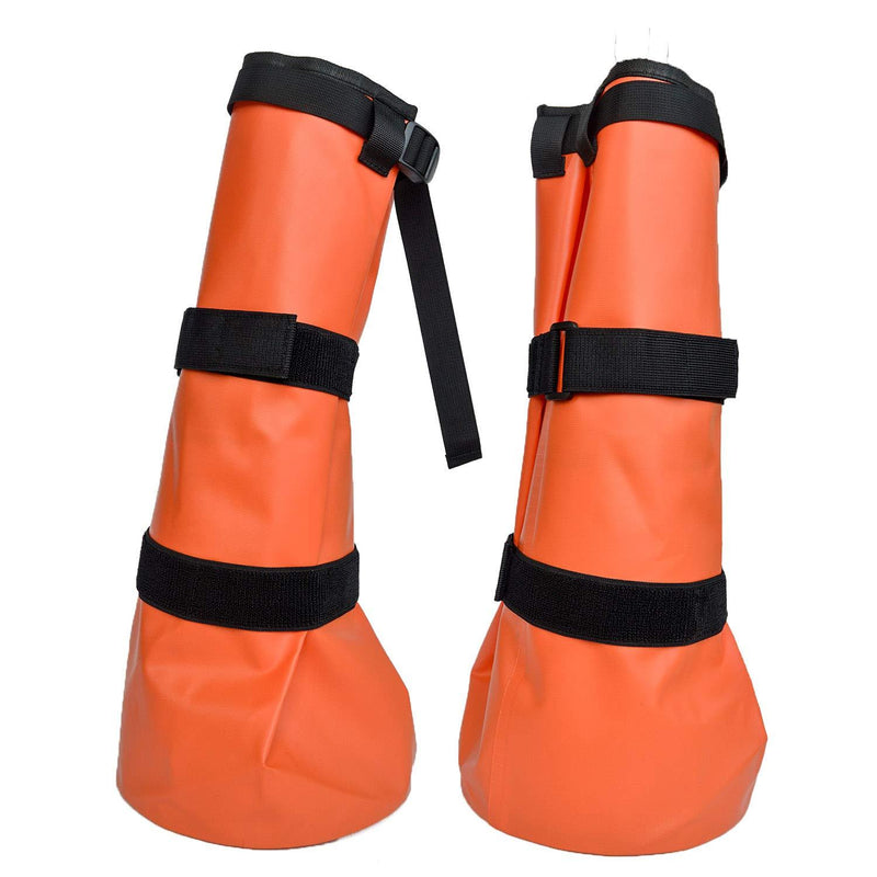 [Australia] - yeezo Hoof Soaking Bag Horse Soaking Boot Hooves Wrapped Easy Soaker Treating Bags with EVA Pad Pack of 2 Orange 