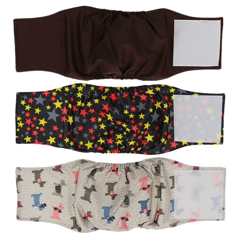 [Australia] - Metrical Washable Dog Diapers (Pack of 3) Reusable Male Dog Belly Bands Durable Dog Belly Wrap (M(Waist:13''-17'')) M(Waist:13''-17'') 