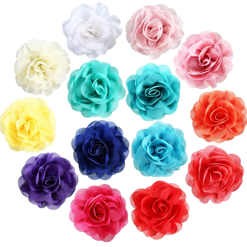 [Australia] - Leinuosen 14 Pieces Dog Collar Flowers Pet Bow Tie Flower Collars for Puppy Collar Grooming Accessories (8 cm, 14 Pieces) 