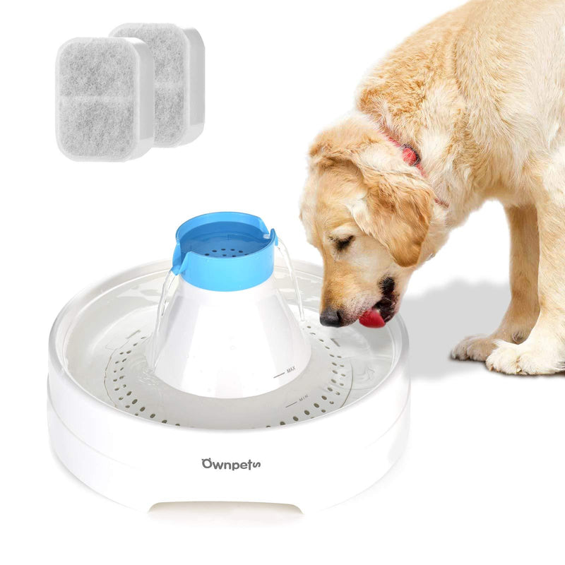 Ownpets Pet Water Fountain,Large 3L/102oz Automatic Dog Water Fountain Super Quiet Drinking Water Dispenser for Cats and Dogs with 2 Packs of Filters 3L/0.8 Gallon - PawsPlanet Australia