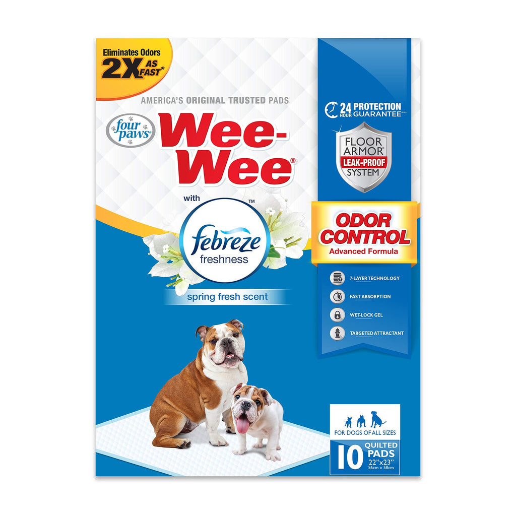 [Australia] - Wee-Wee Puppy Training Pee Pads 22" x 23" Standard Size Pads with Febreze Standard 22" x 23" 10-Count 