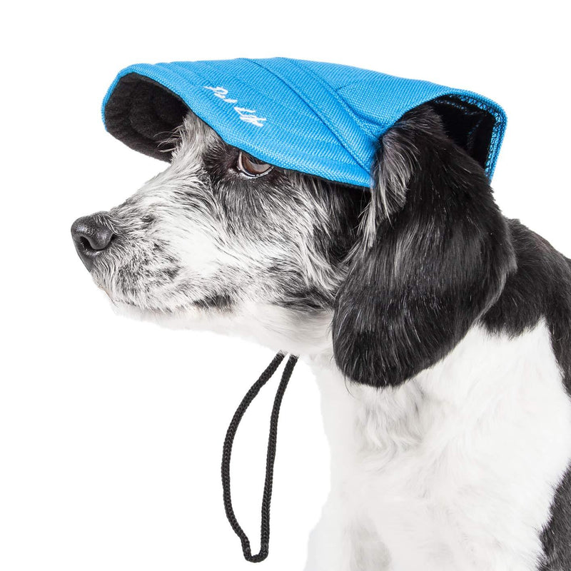 [Australia] - Pet Life 'Cap-Tivating' Uv Protectant Adjustable Fashion Dog Hat Cap Large Blue 