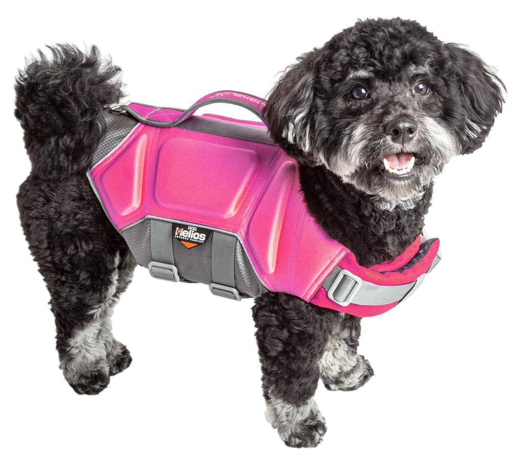 [Australia] - Dog Helios 'Tidal Guard' Multi-Point Strategically-Stitched Reflective Pet Dog Life Jacket Vest Medium Pink 