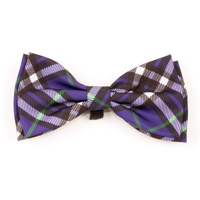 [Australia] - The Worthy Dog Purple Bias Plaid Pattern Comfortable Casual Bow Tie Cute Dog Accessories Fit Small Medium and Large Dogs - Purple Color S Red/White/Blue 