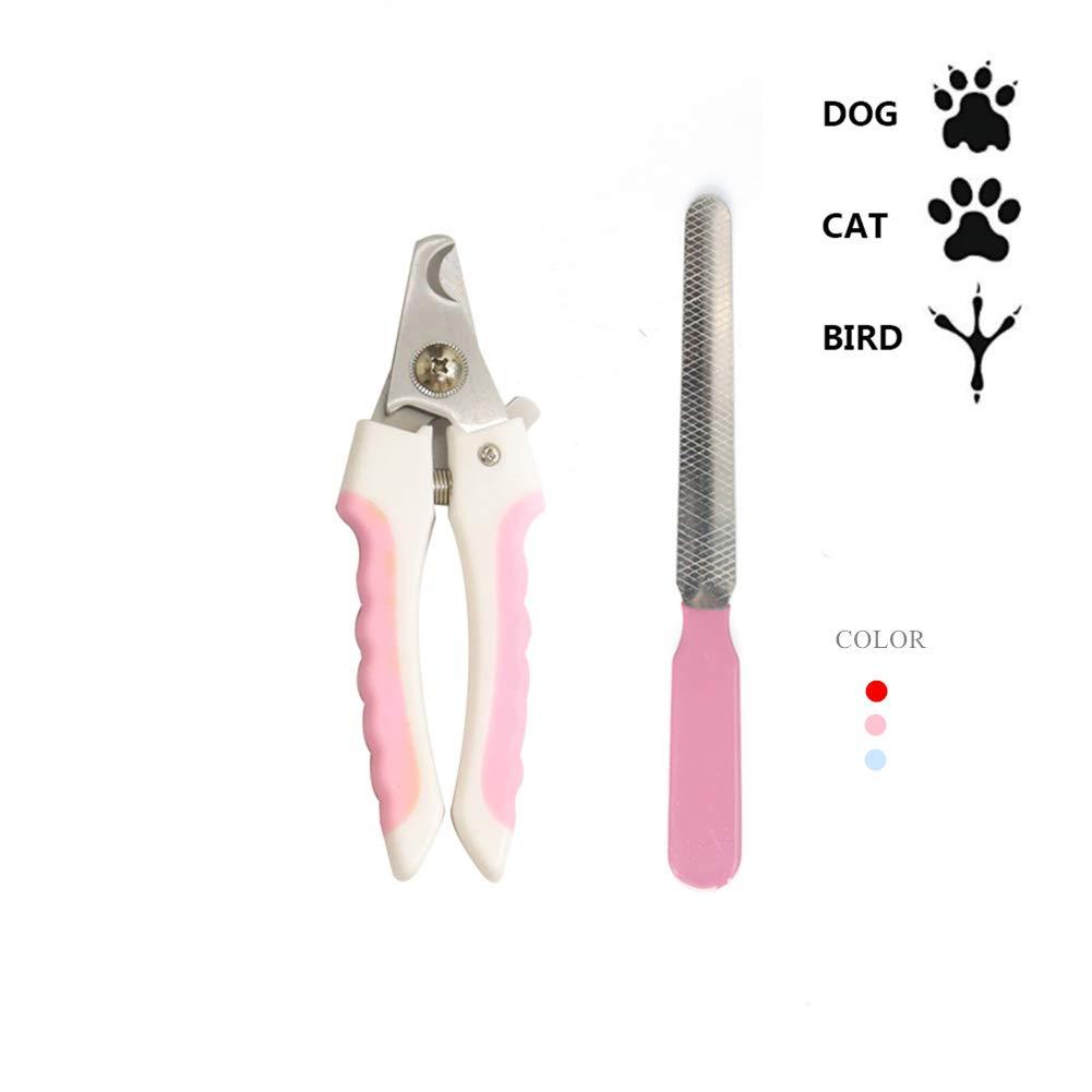 [Australia] - Bowwow & Meow Dog Nail Clippers and Trimmer with Safety Guard to Avoid Over-Cutting Nails Medium Pink 