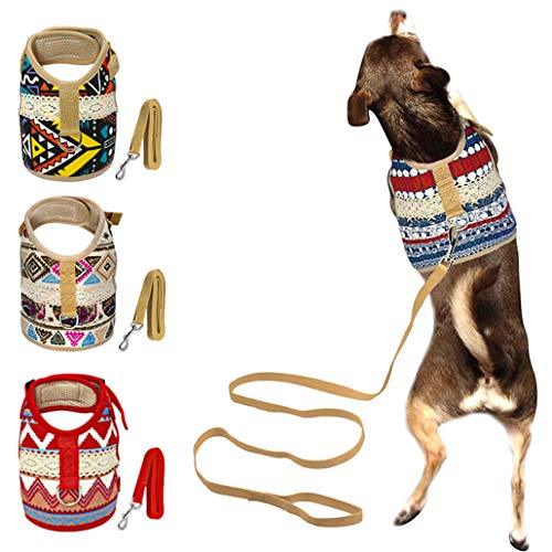 [Australia] - Muttitude Dog Harness & Leash Set for Small Breeds XL 12-18 lb, Chest 16-19” Goa 