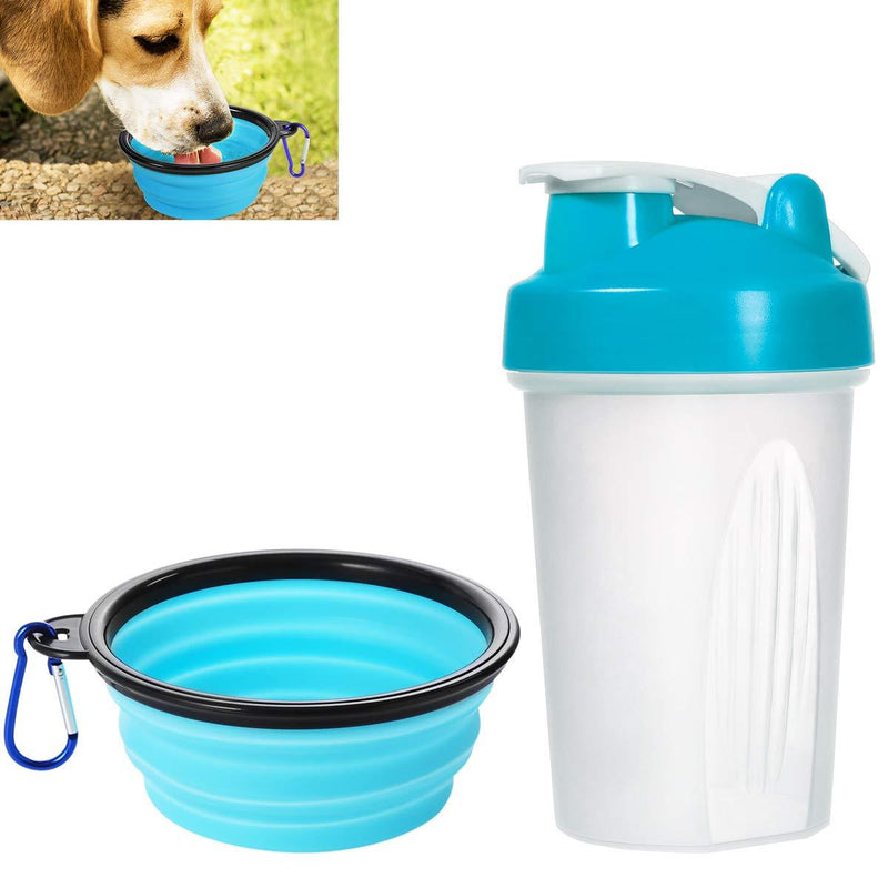 [Australia] - POPETPOP 2 in 1 Portable Dog Water Bowl Outdoor Travel Drinking Cup for Walking 