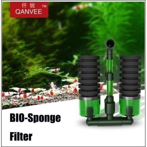 [Australia] - QANVEE Bio Sponge Filter for Aquariums Over 20g Fish Tank Internal Filter Shrimp Attach to an Air Pump 
